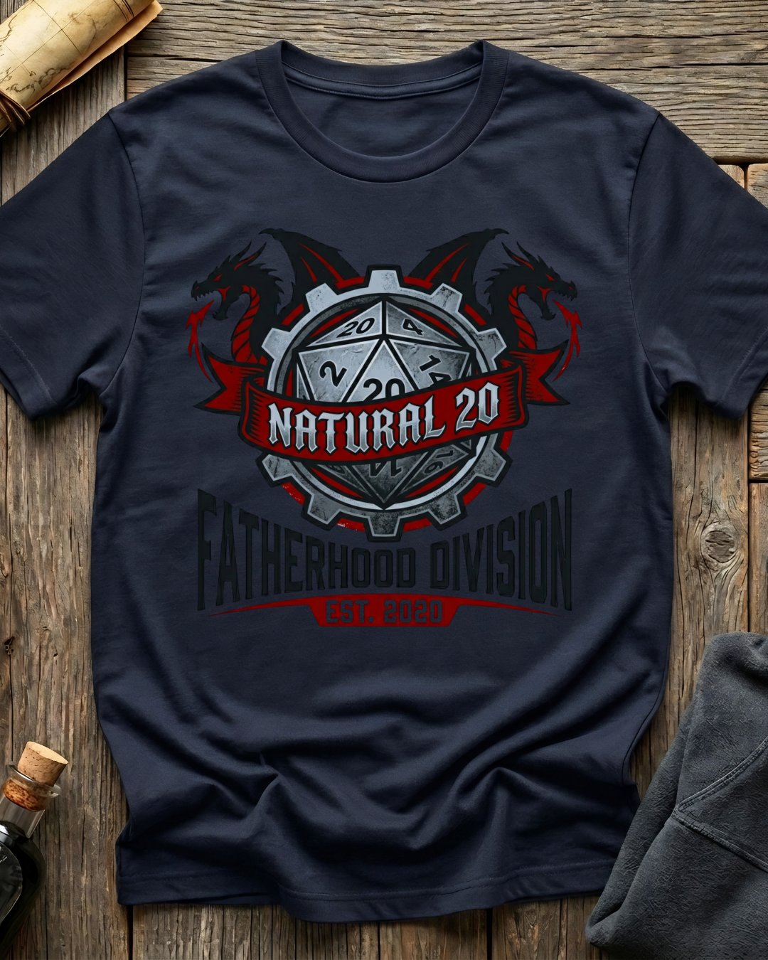 Natural 20 Fatherhood Division T-Shirt