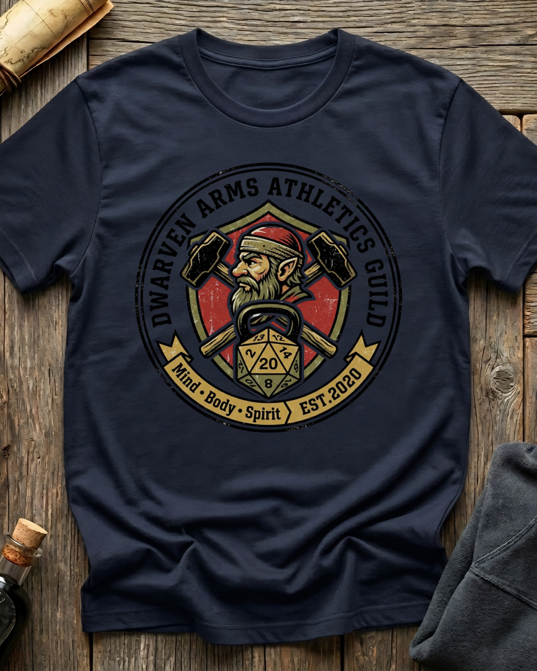 Dwarven Arms Athletics Guild T-Shirt – Mind • Body • Spirit
