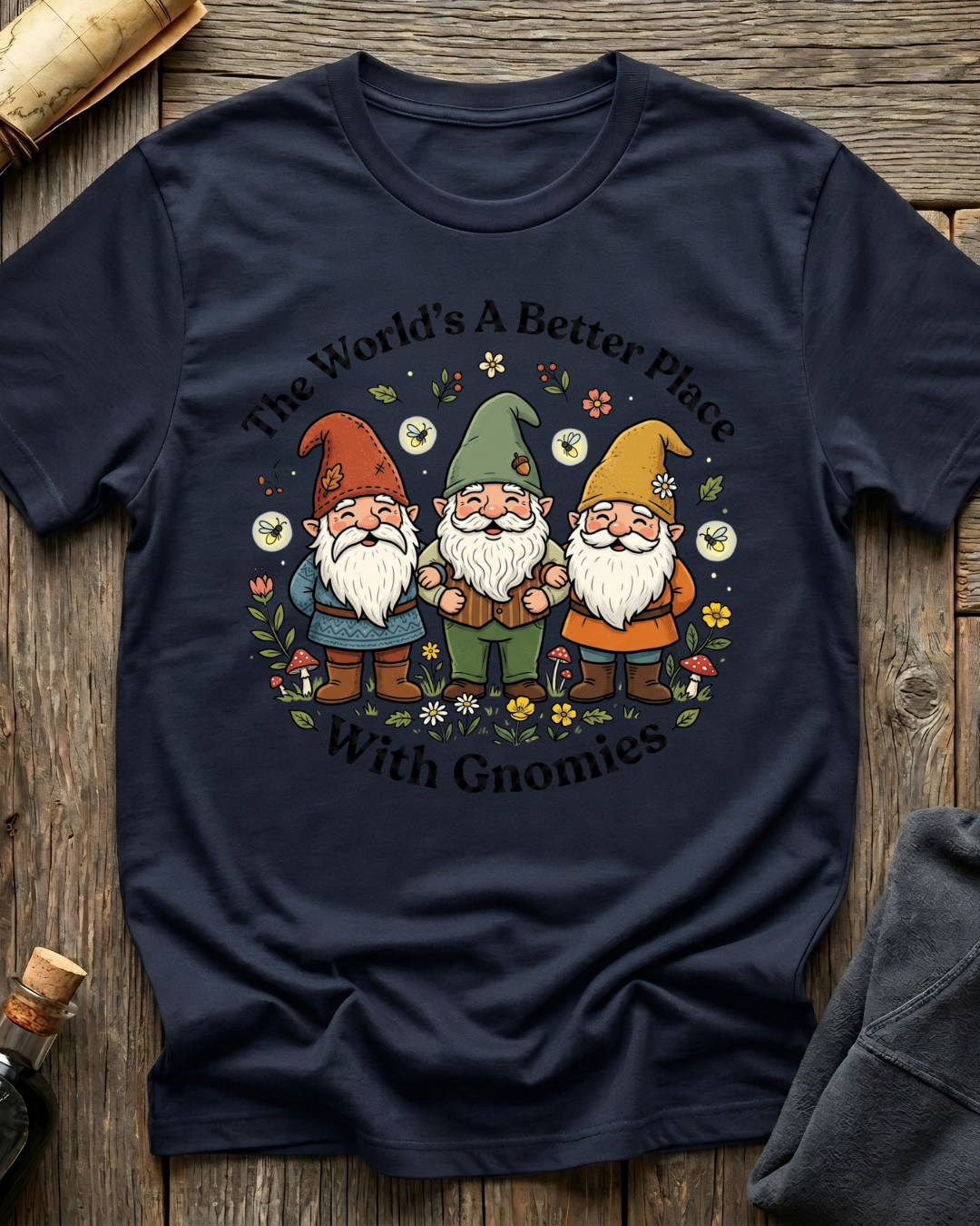 The World's A Better Place With Gnomies T-Shirt
