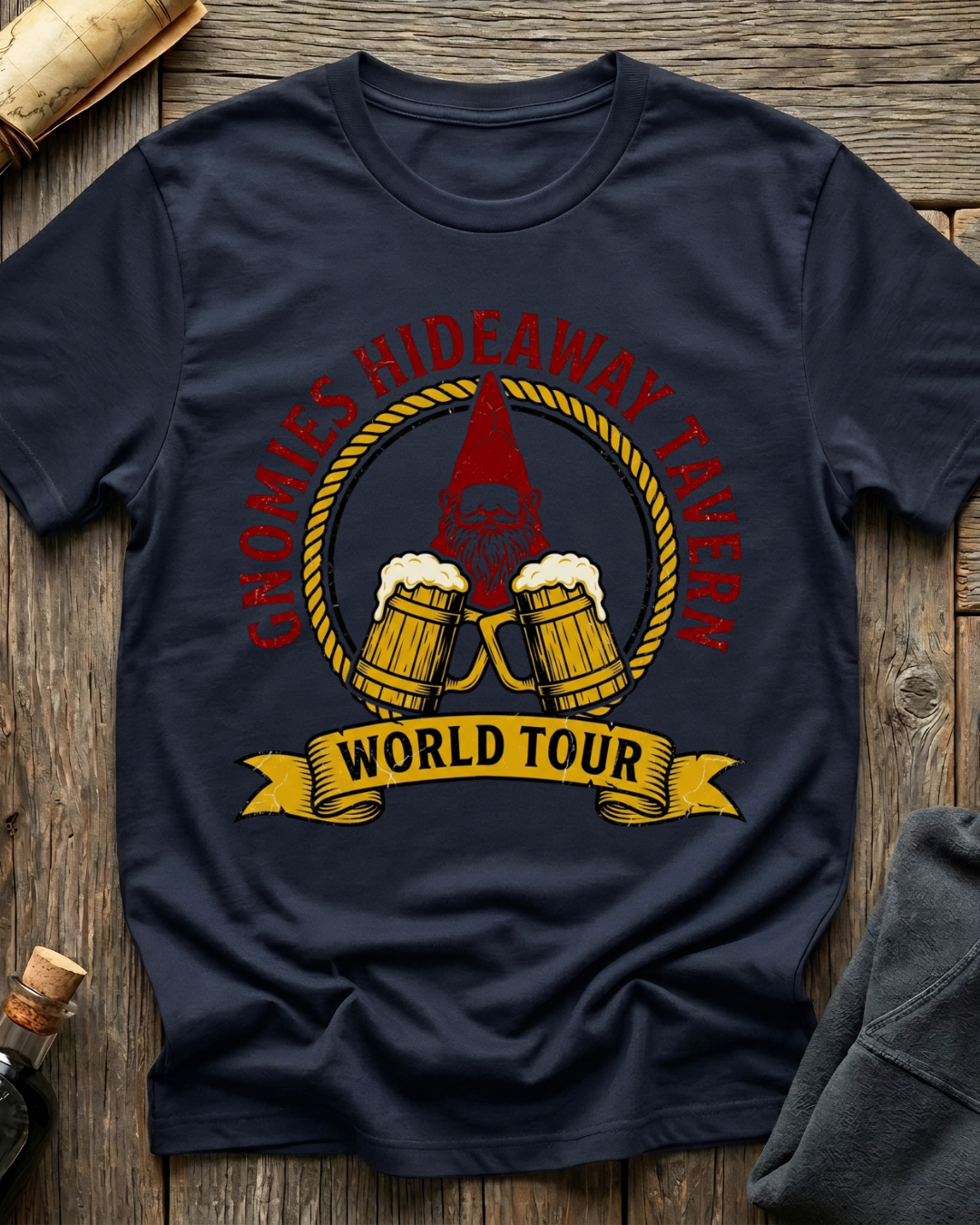 Gnomies Hideaway Tavern World Tour T-Shirt