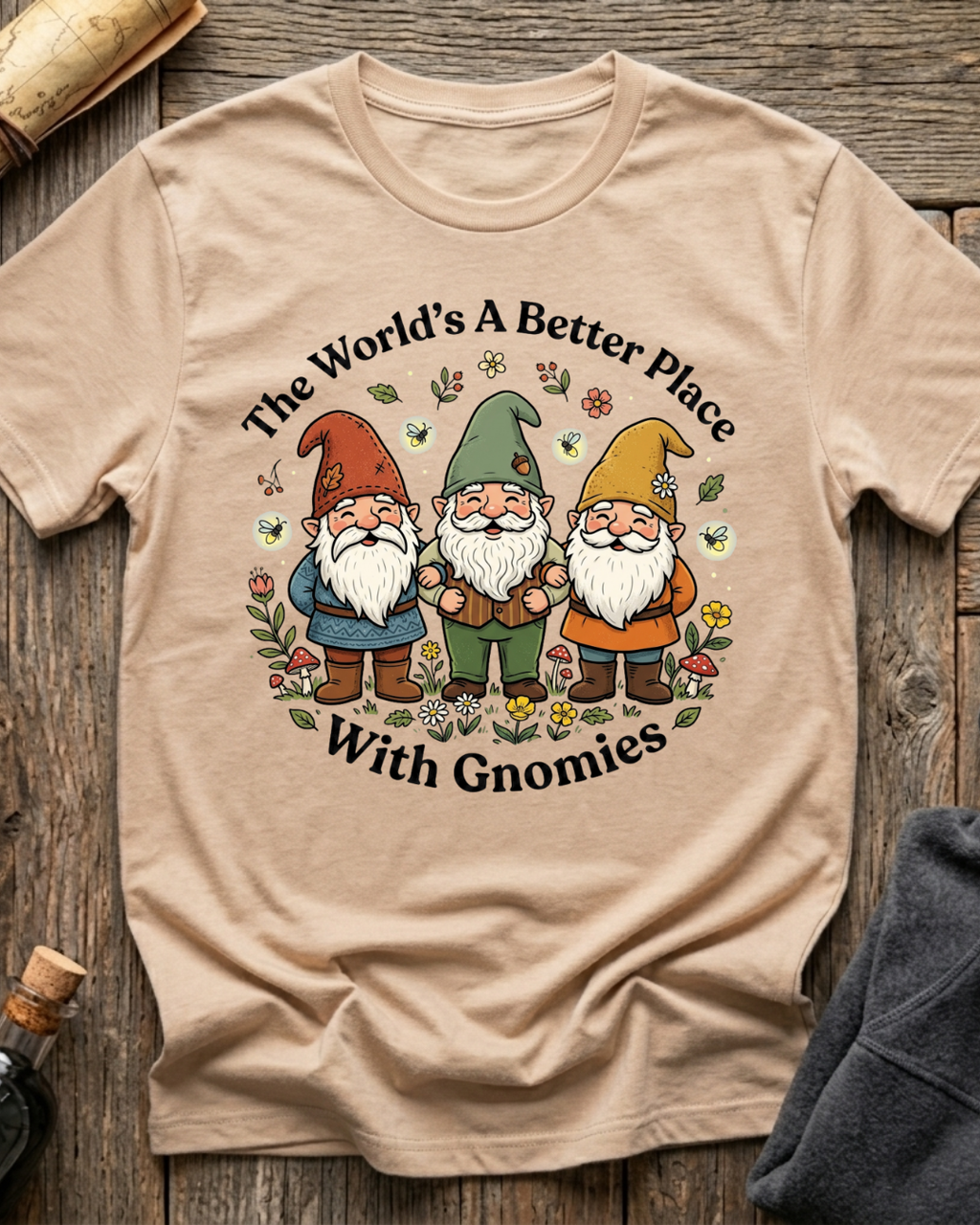 The World's A Better Place With Gnomies T-Shirt