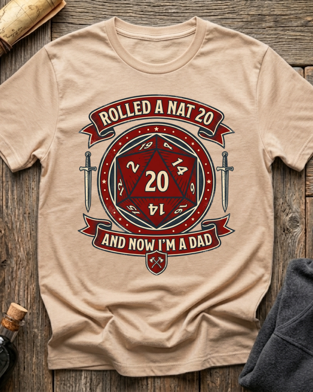 Rolled A Nat 20 And Now I'm A Dad T-Shirt
