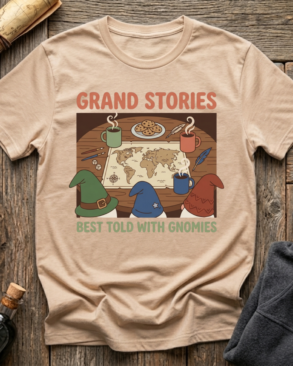 Grand Stories Best Told With Gnomies T-Shirt