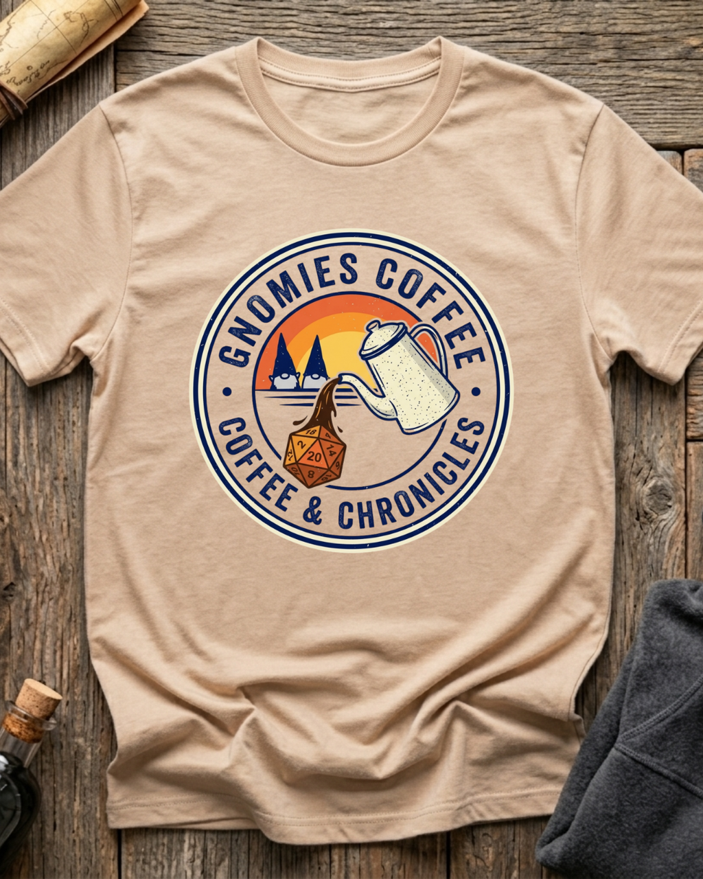 Gnomies Coffee & Chronicles T-Shirt