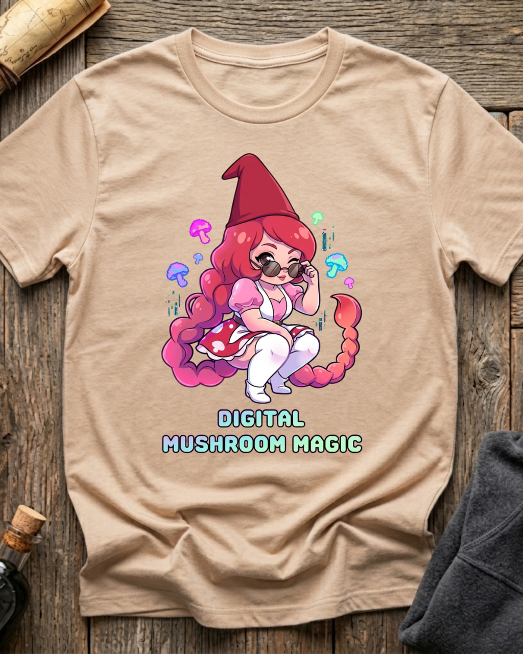 Digital Mushroom Magic T-Shirt