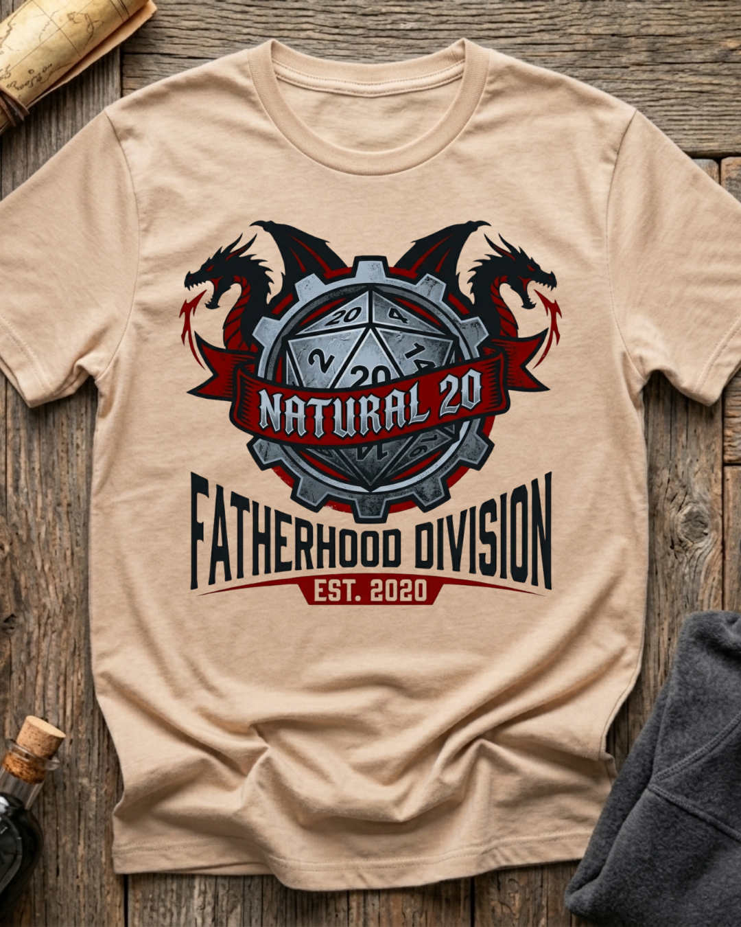 Natural 20 Fatherhood Division T-Shirt