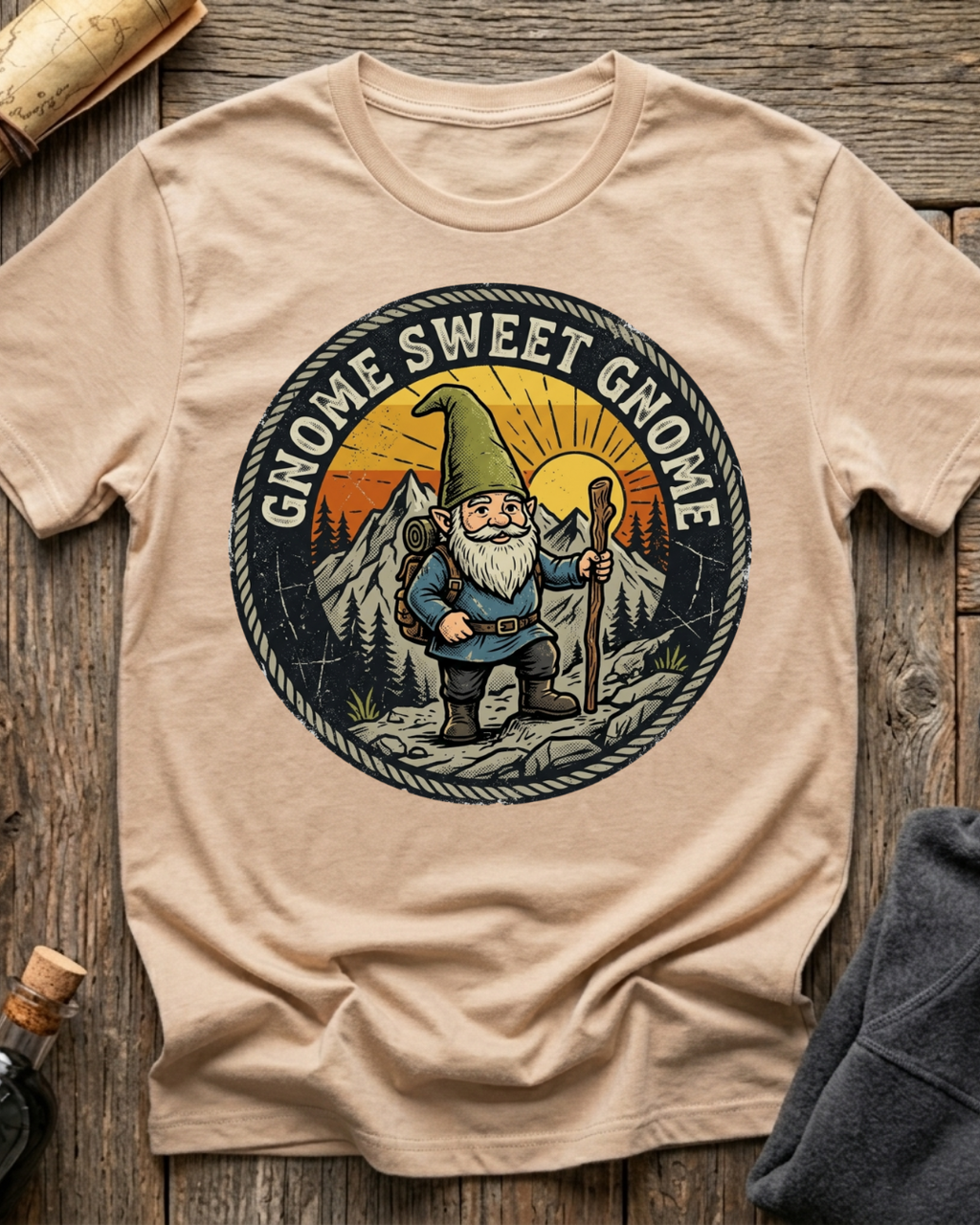 Hiking Gnome Sweet Gnome T-Shirt