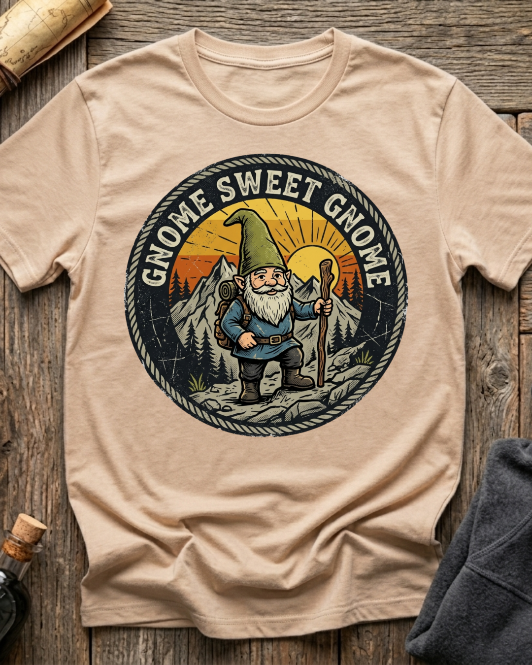 Hiking Gnome Sweet Gnome T-Shirt