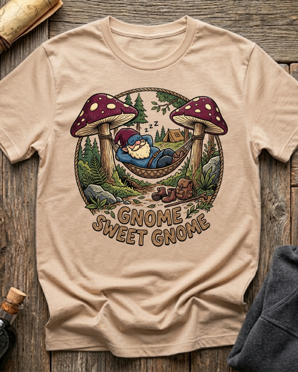 Lounging Gnome Sweet Gnome T-Shirt