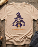 Soft Cream t-shirt featuring the Clockwork Supply Co. design with Sprocket the gnome