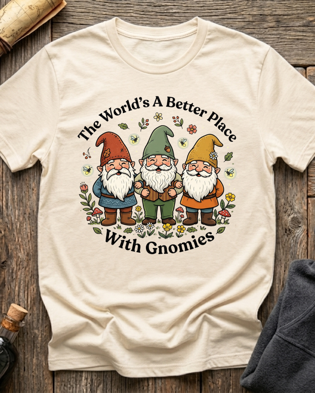 The World's A Better Place With Gnomies T-Shirt