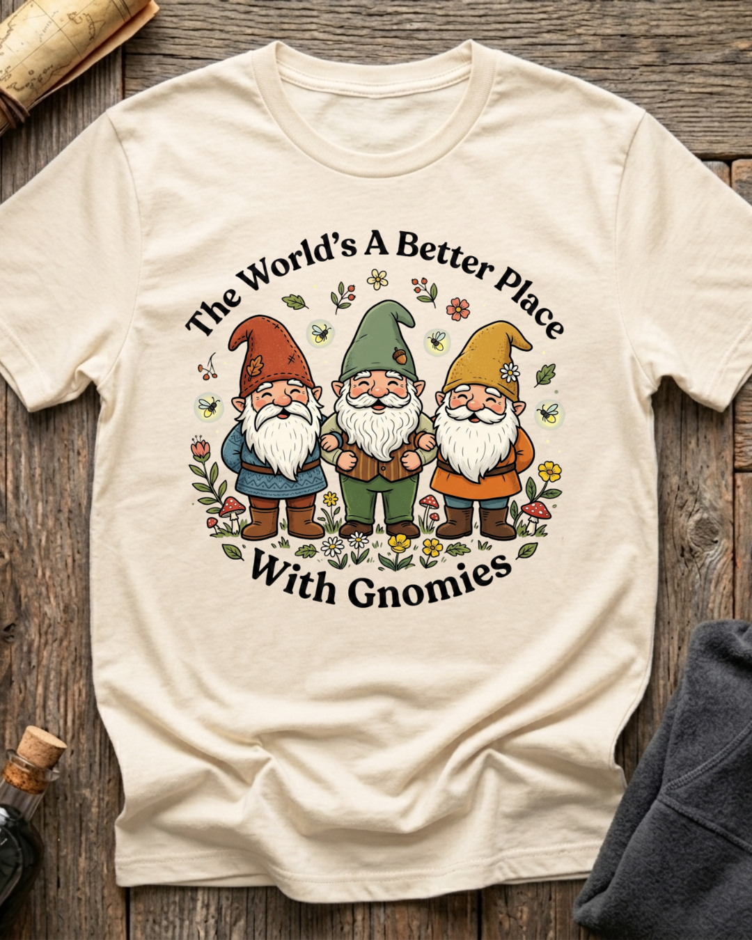 The World's A Better Place With Gnomies T-Shirt