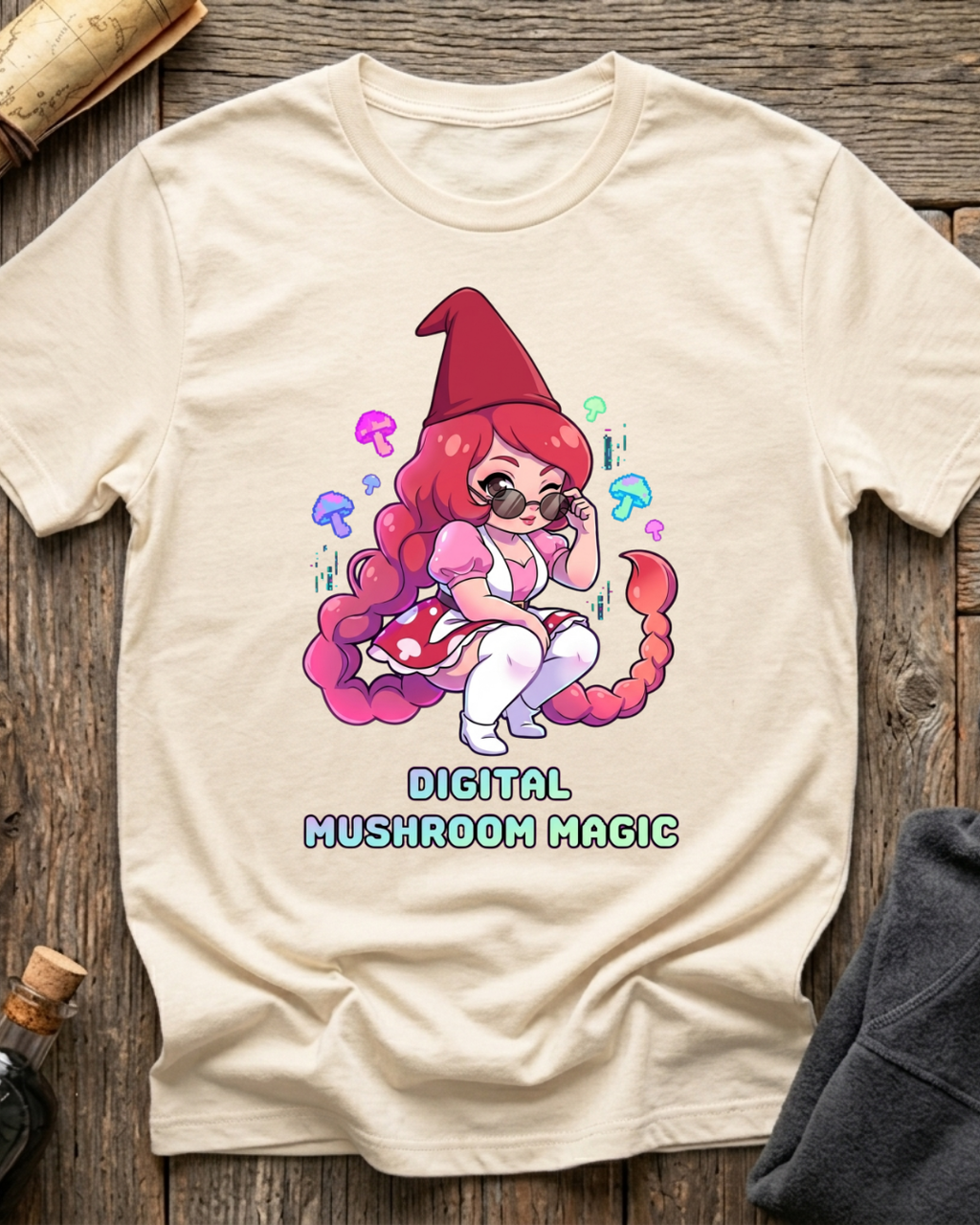 Digital Mushroom Magic T-Shirt