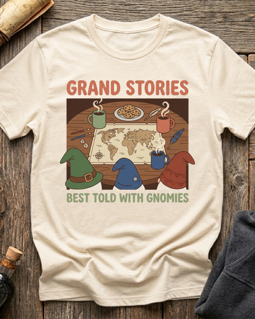 Grand Stories Best Told With Gnomies T-Shirt