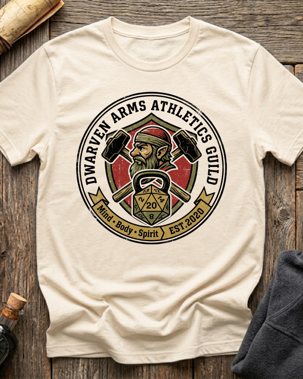 Dwarven Arms Athletics Guild T-Shirt – Mind • Body • Spirit