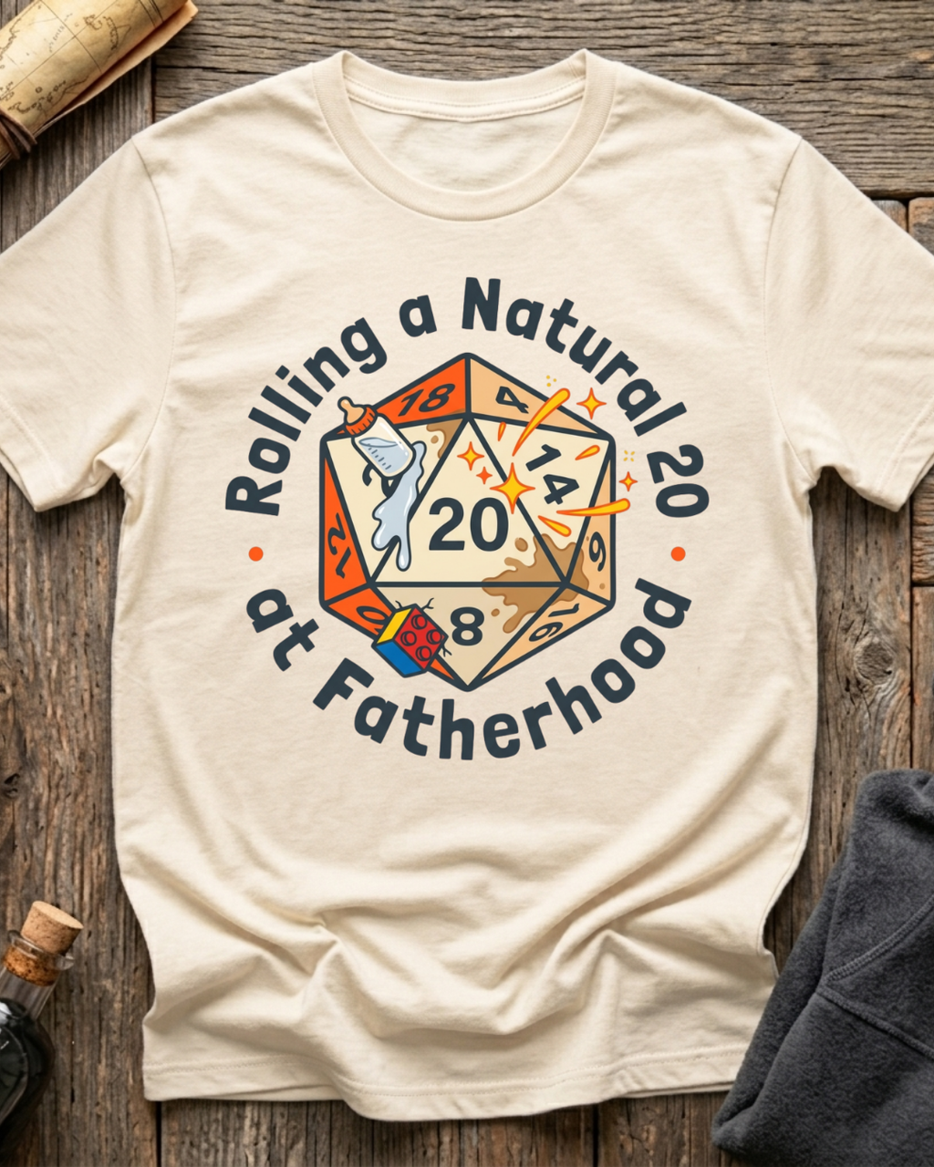 Rolling a Natural 20 at Fatherhood T-Shirt