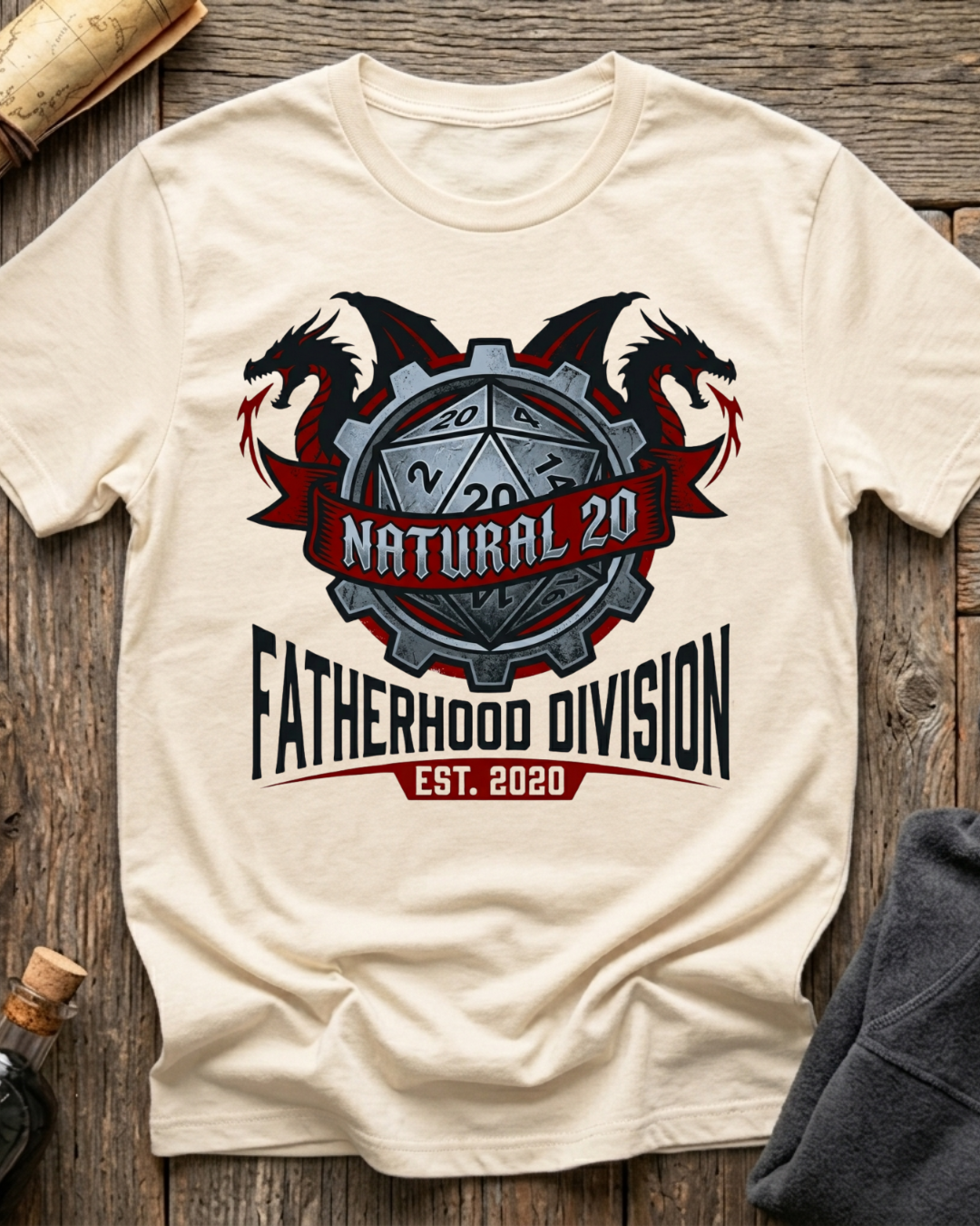 Natural 20 Fatherhood Division T-Shirt