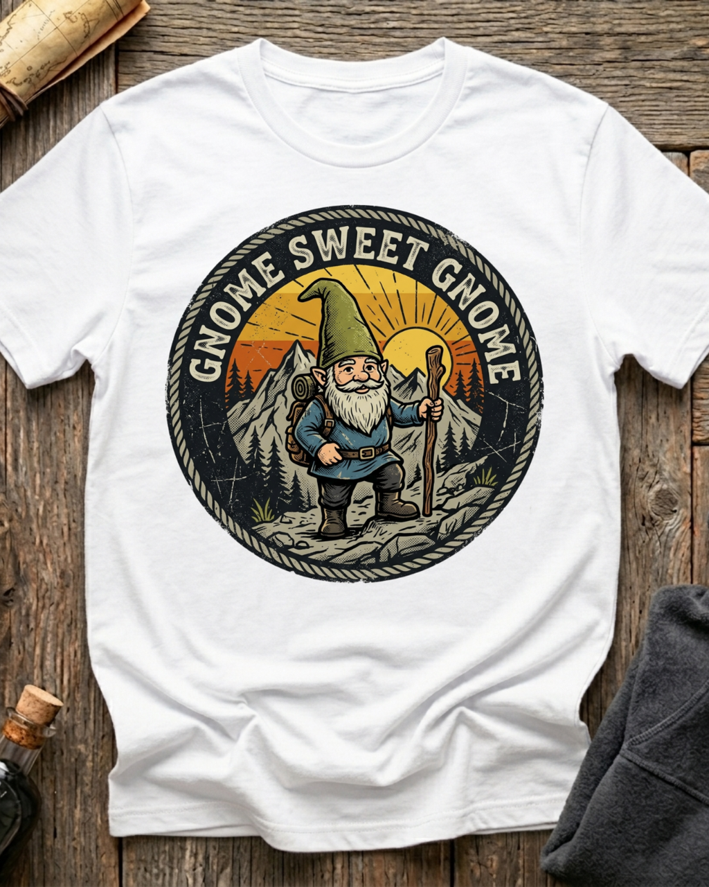 Hiking Gnome Sweet Gnome T-Shirt