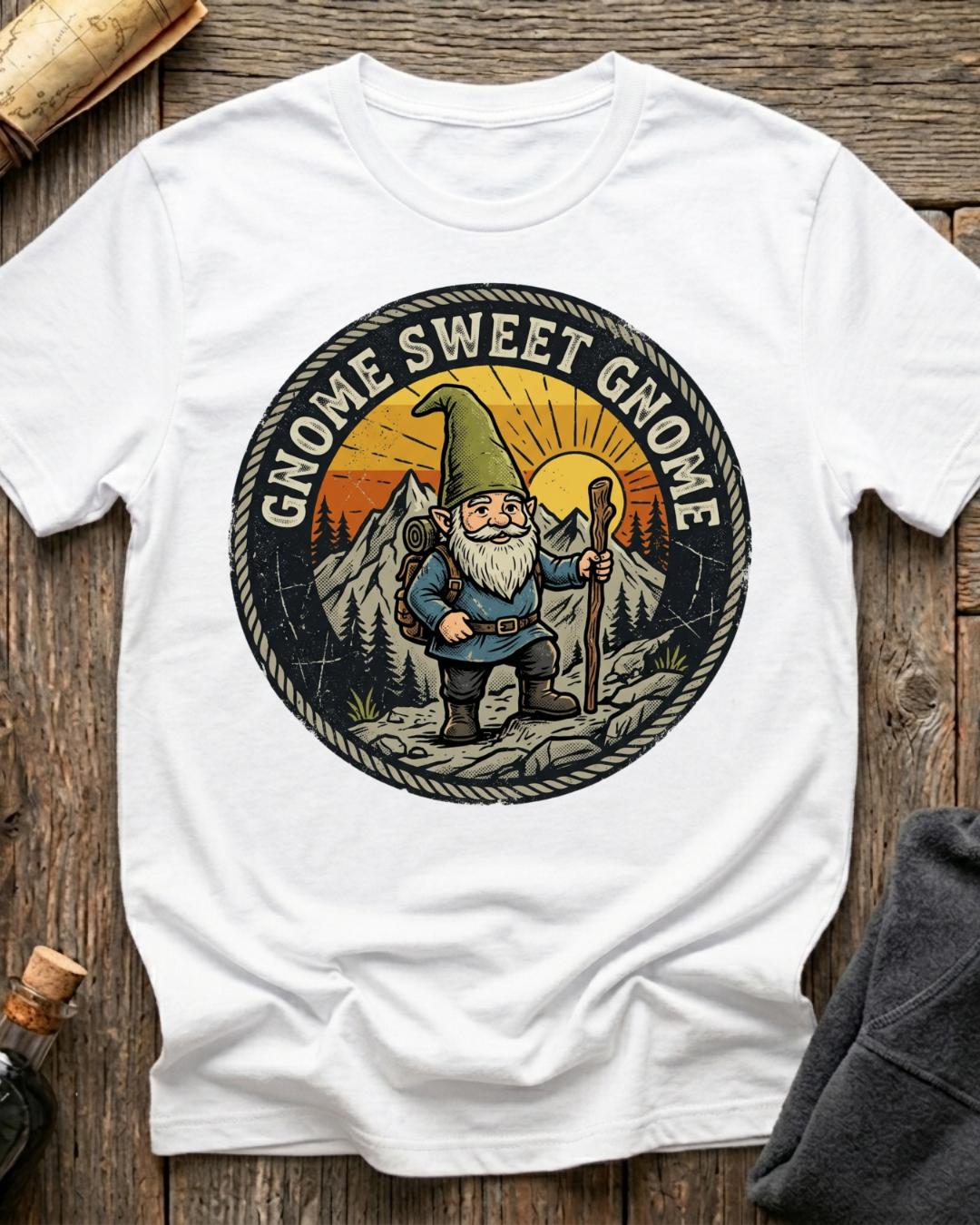 Hiking Gnome Sweet Gnome T-Shirt
