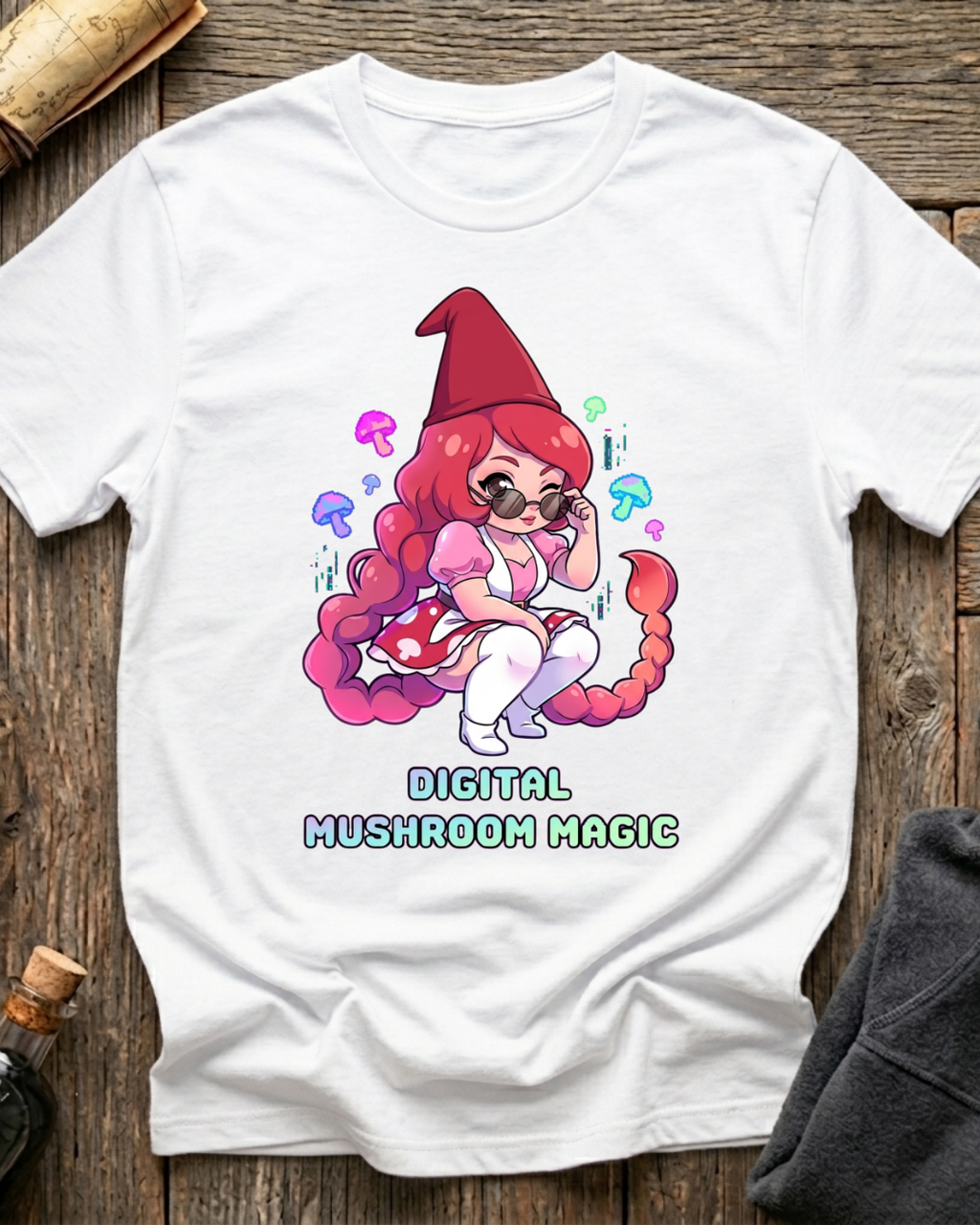 Digital Mushroom Magic T-Shirt
