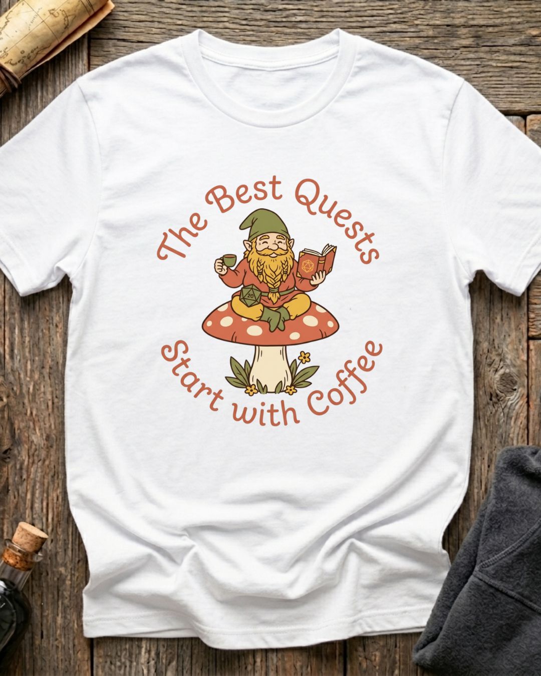 The Best Quests Start With Coffee T-Shirt