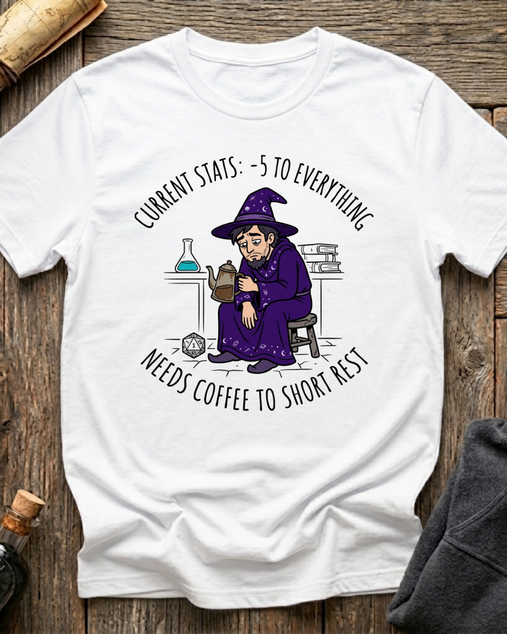 Needs Coffee For Short Rest T-Shirt