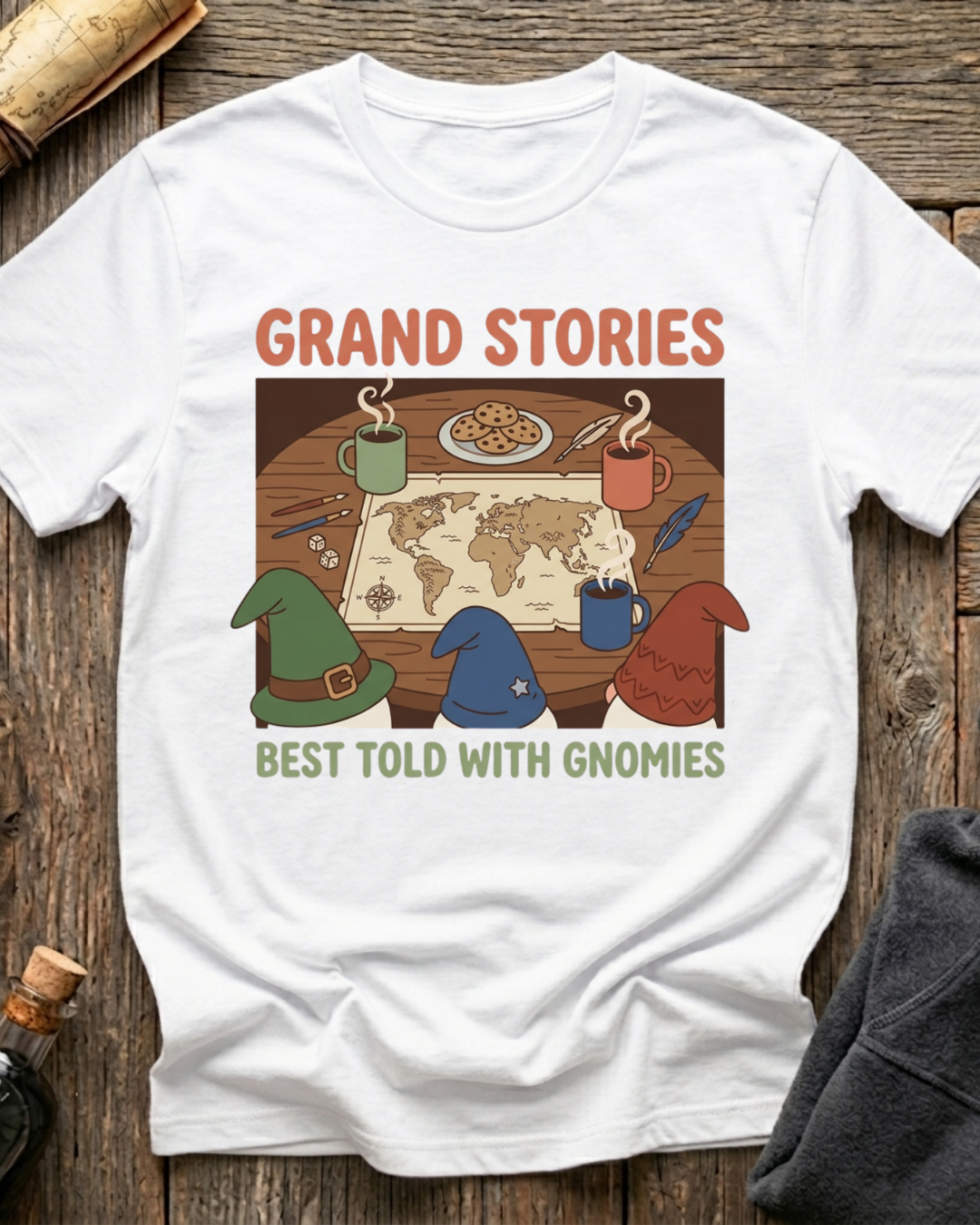 Grand Stories Best Told With Gnomies T-Shirt