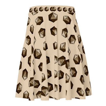 Khaki/Bronze Gnomies D20 Skater Skirt