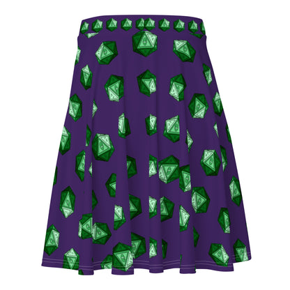 Purple/Emerald Gnomies D20 Skater Skirt