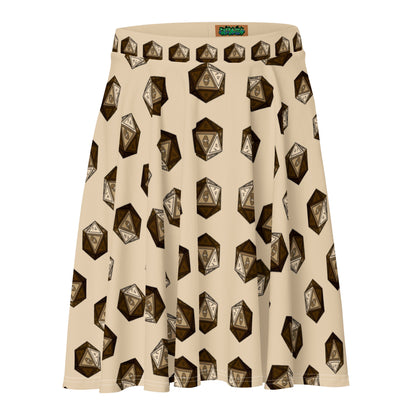 Khaki/Bronze Gnomies D20 Skater Skirt