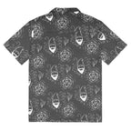 Black Random Encounter button-up shirt back view