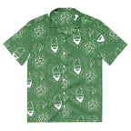 Green Random Encounter button-up shirt front view