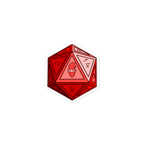 Ruby Gnomie D20 Sticker