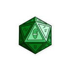 Emerald Gnomie D20 Sticker