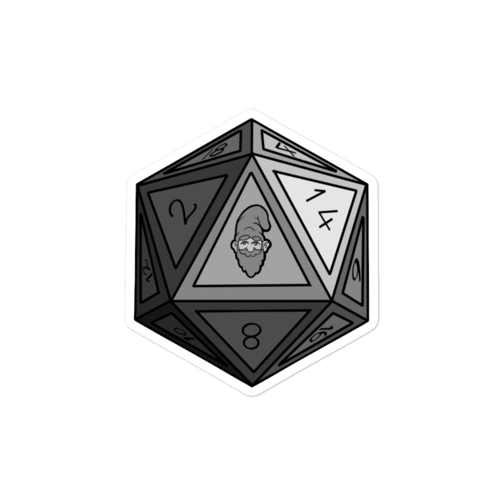 Steel Gnomie D20 Bubble-free Sticker