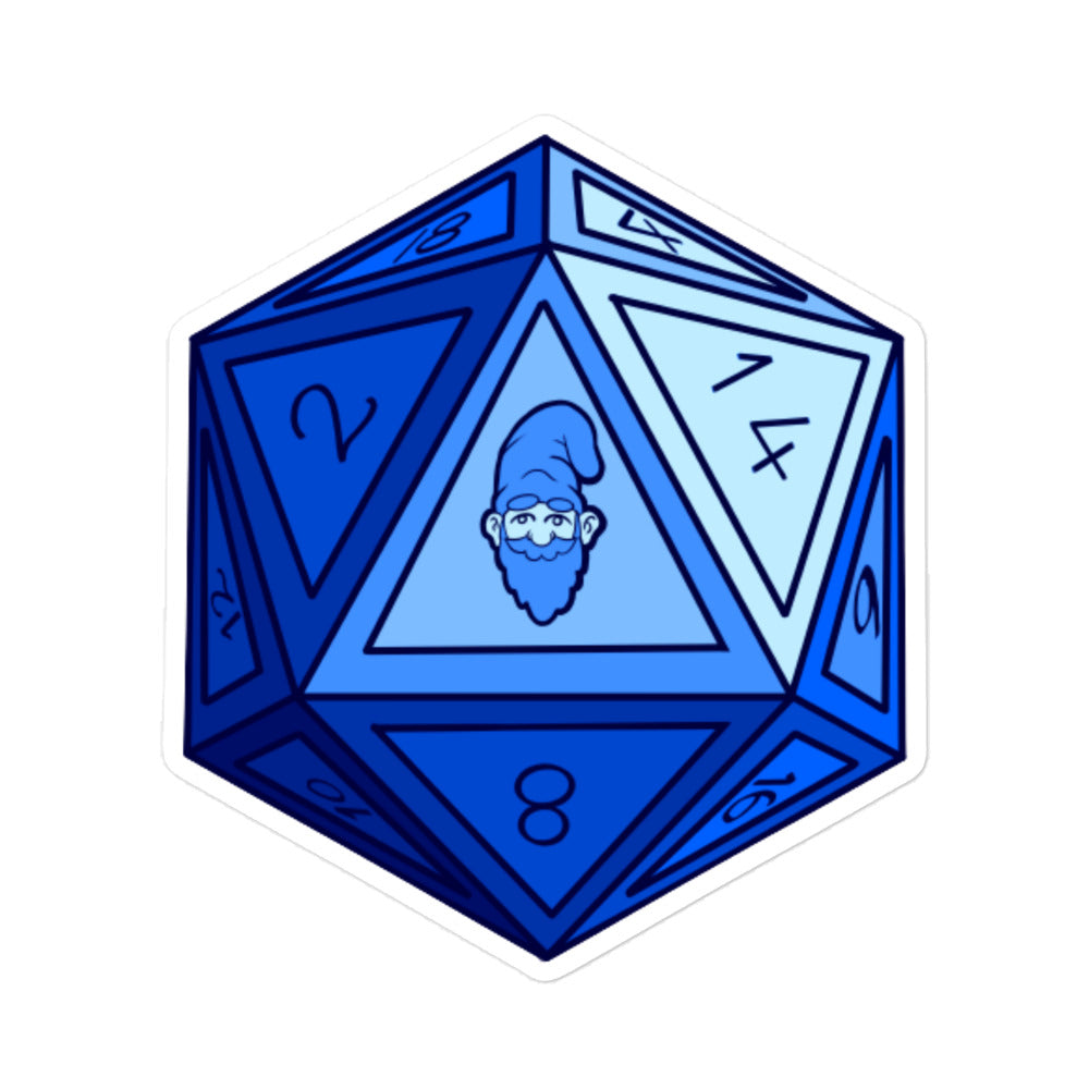 Cobalt Gnomie D20 Bubble-free Sticker