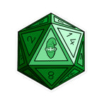 Emerald Gnomie D20 Sticker