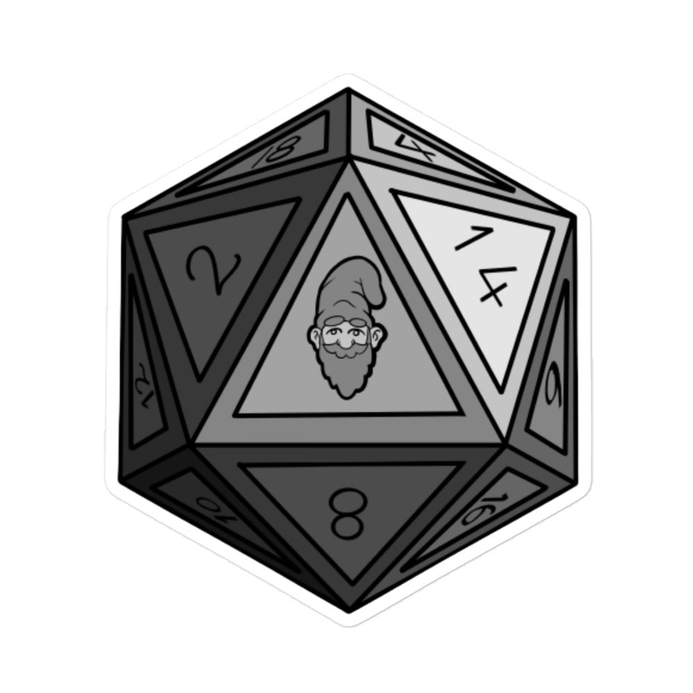 Steel Gnomie D20 Bubble-free Sticker