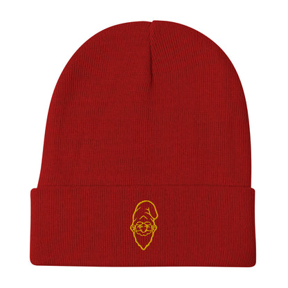 Golden Gnome Embroidered Beanie