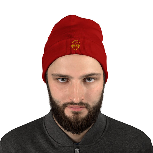 Golden Gnome Embroidered Beanie