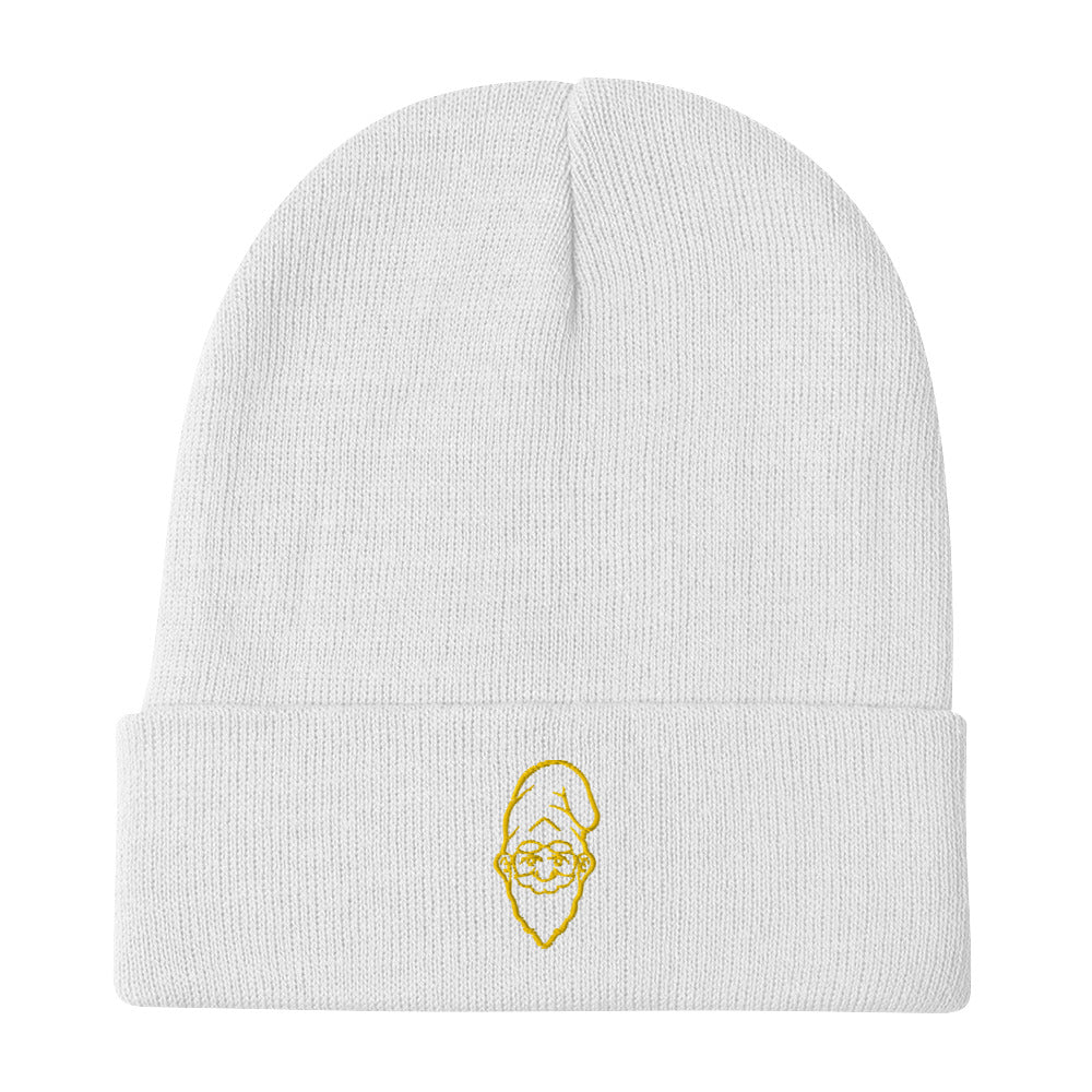 Golden Gnome Embroidered Beanie