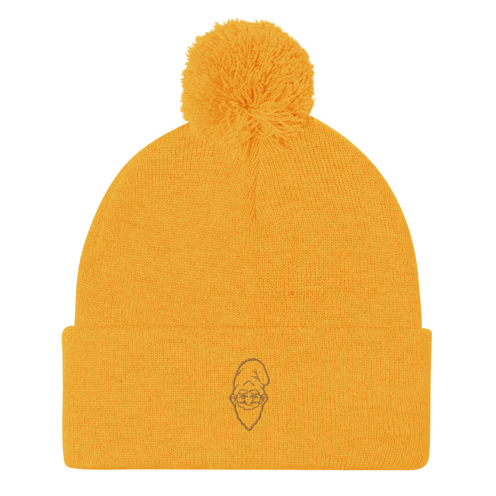 Golden Gnome Pom-Pom Beanie