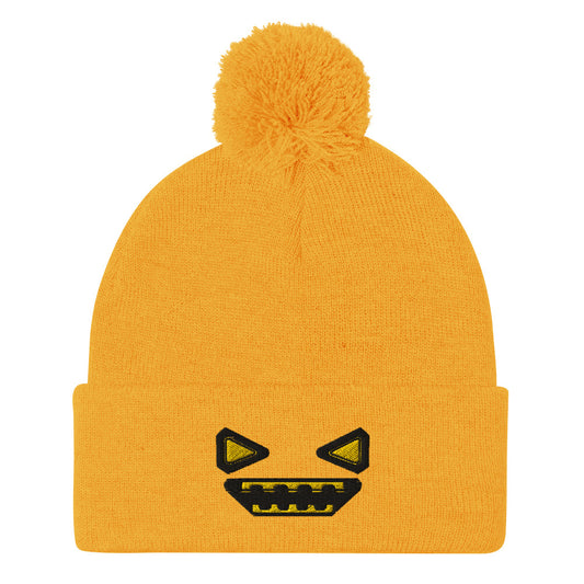 Jack O’Lantern Pom-Pom Beanie