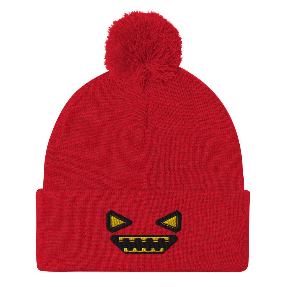 Jack O’Lantern Pom-Pom Beanie