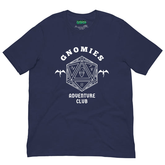 Gnomies Adventure Club T-Shirt – Epic Fantasy Dice Tee